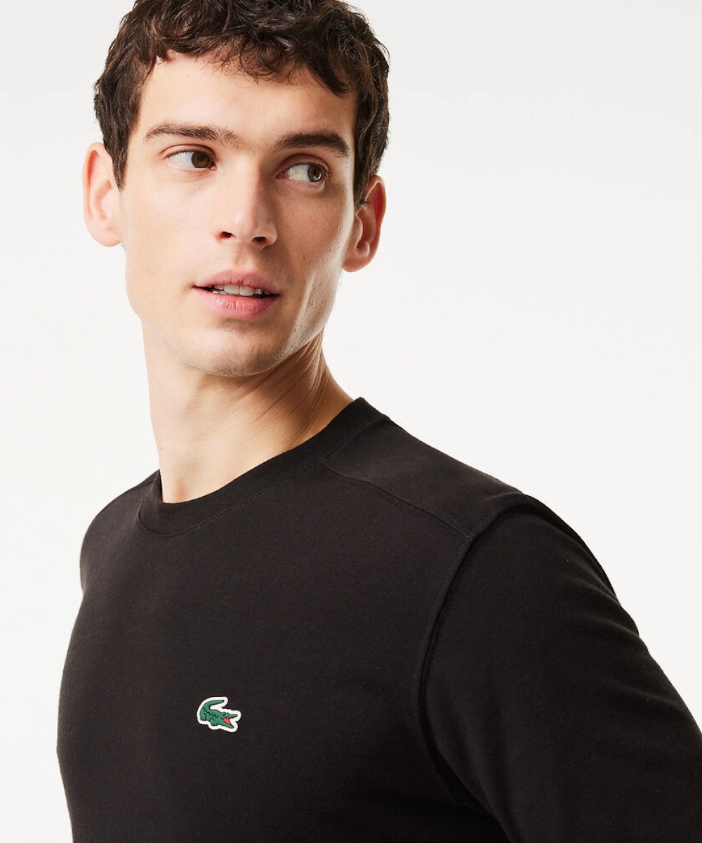 World Tone Road Soul Lacoste Essentials Crew Neck Sports Tee (Black)