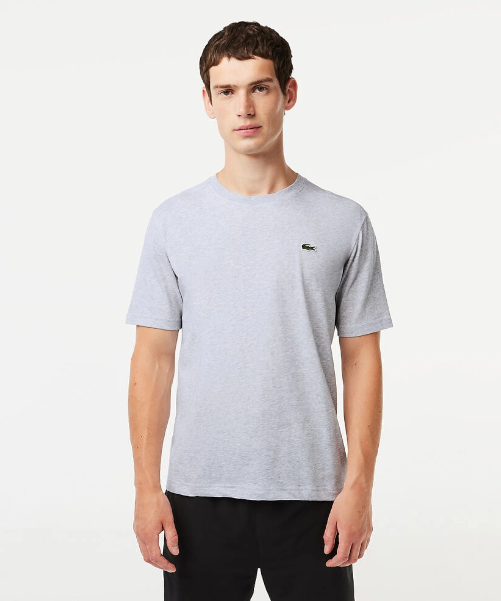 Lacoste Essentials Crew Neck Sports Tee (Grey) Cozy Vibe StaticFreeLining