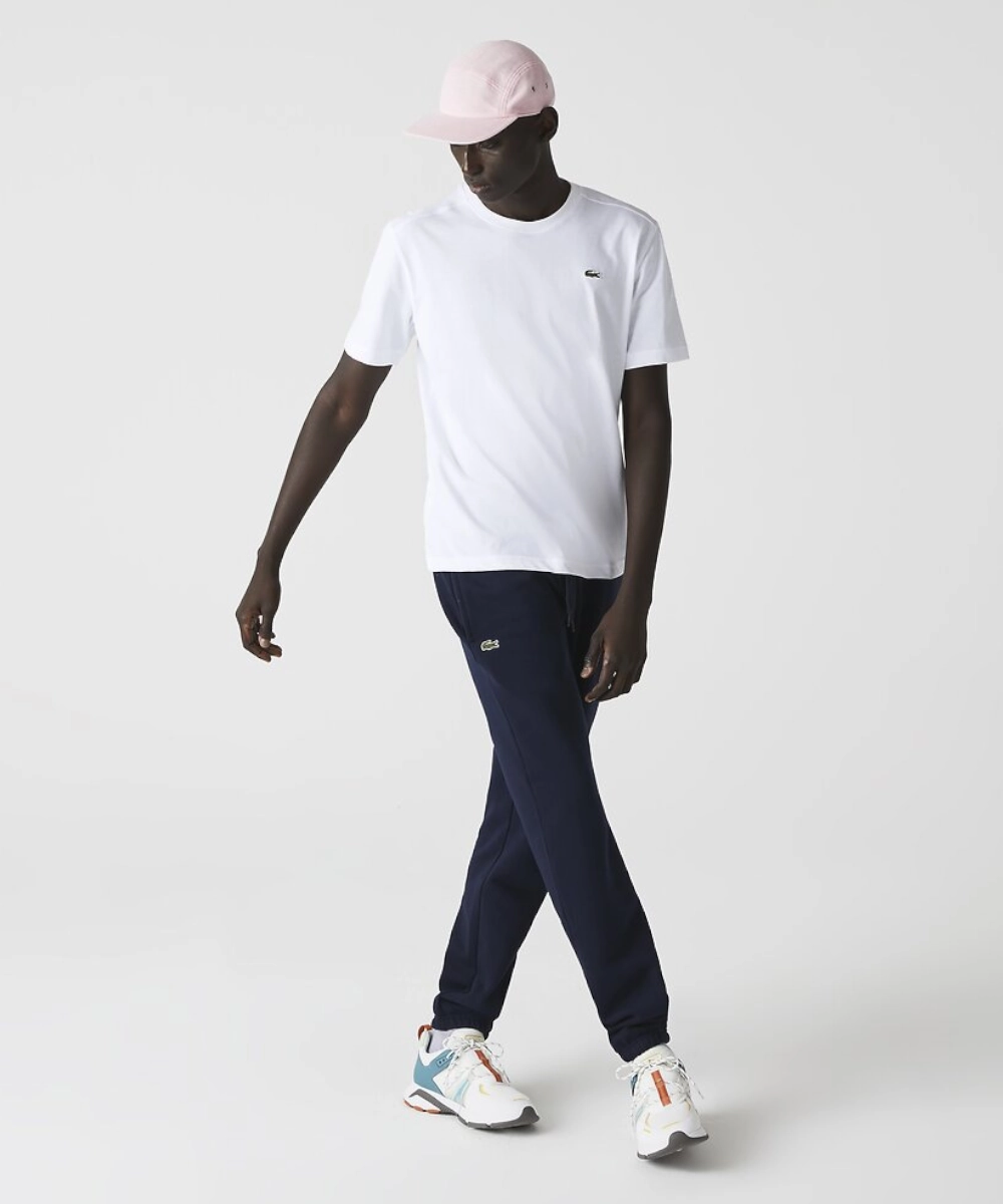 UVProtectionFabric british retro Lacoste Essentials Crew Neck Sports Tee (White)