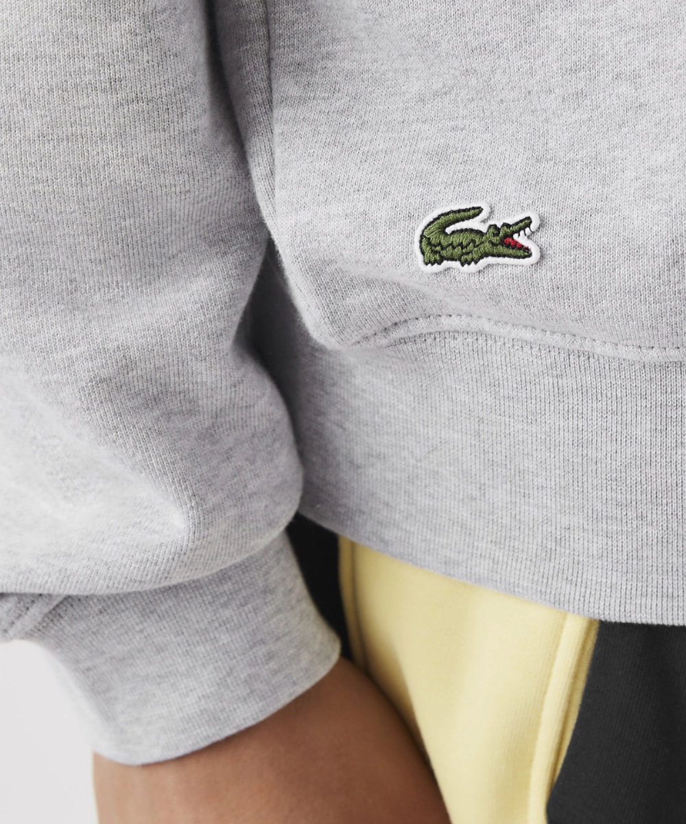 Antibacterial lining Bold Core Lacoste Graphics Big Croc Logo Sweater (Grey)