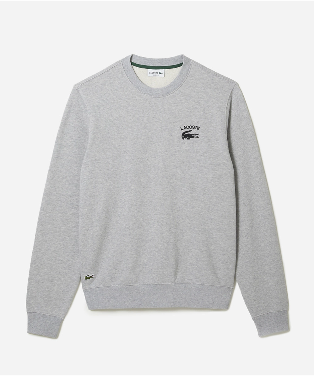 Active Ease Work Ready Lacoste Soft Branding Crew Neck Sweater (Grey)