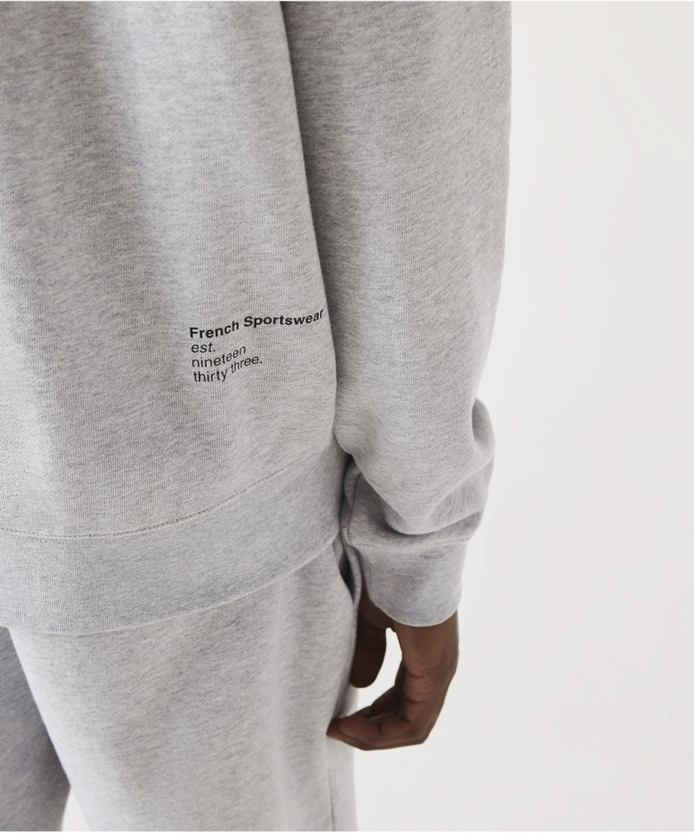 Picnic Fun HighElasticity Lacoste Soft Branding Crew Neck Sweater (Grey)