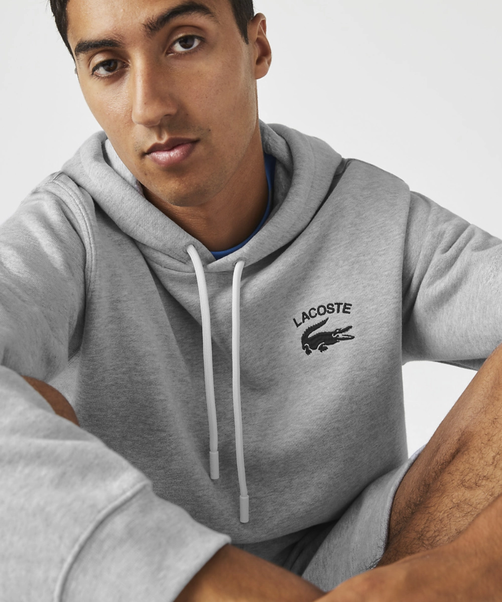 MultiPocket Design Craft Soul Lacoste Soft Branding Hoodie (Grey)