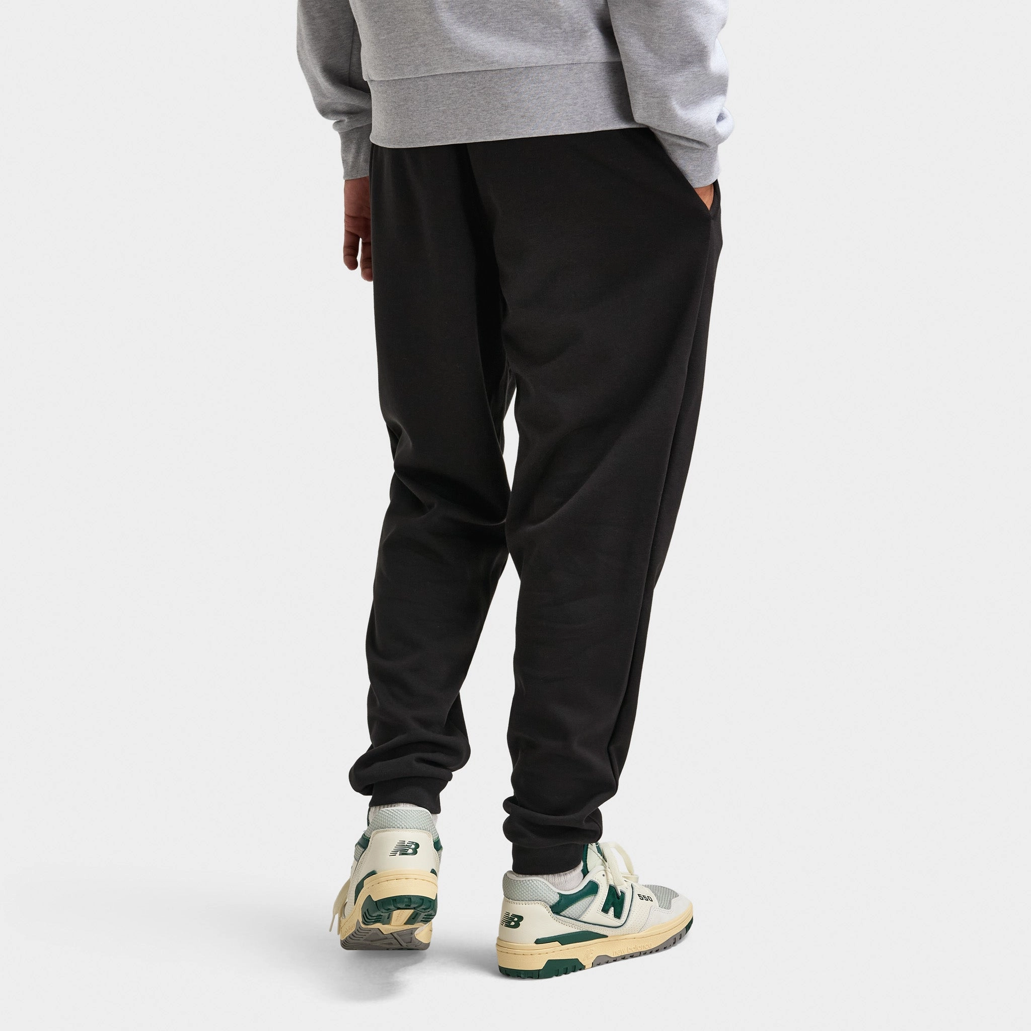 Lacoste Tapered Lightweight Double Face Sweatpants / Black anti static Tight Fit
