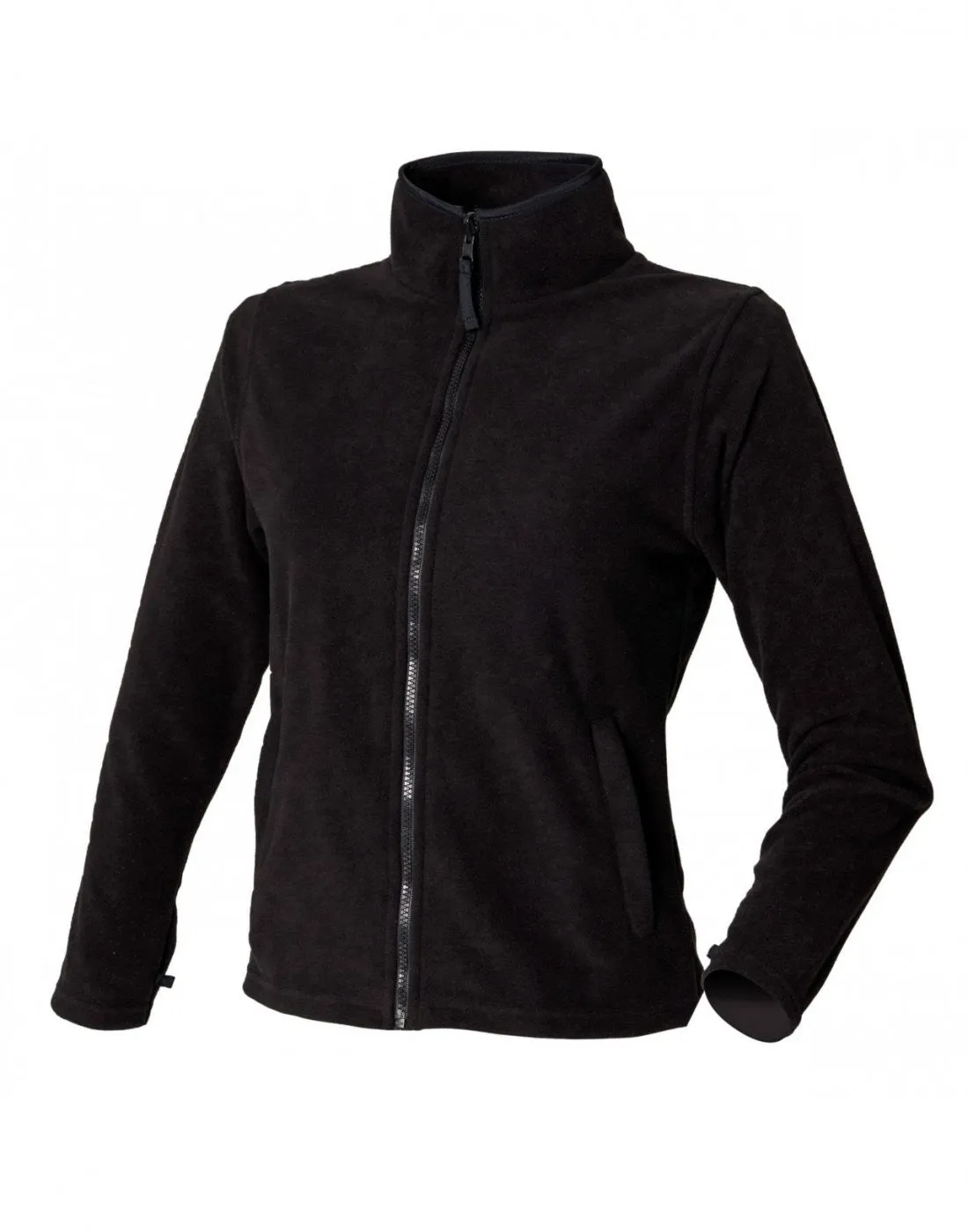 Ladies Microfleece Jacket | BLACK GentleWaistband