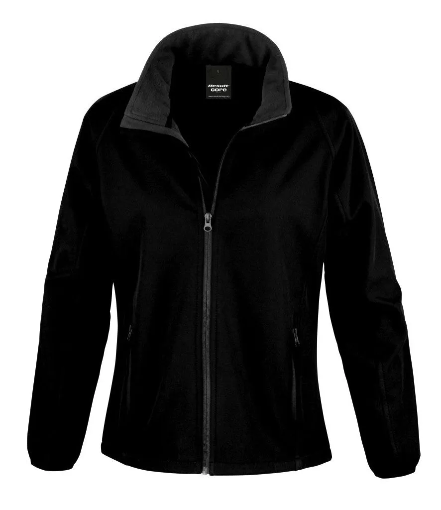 Ladies Printable Softshell | BLACK/BLACK Lightweight Layering