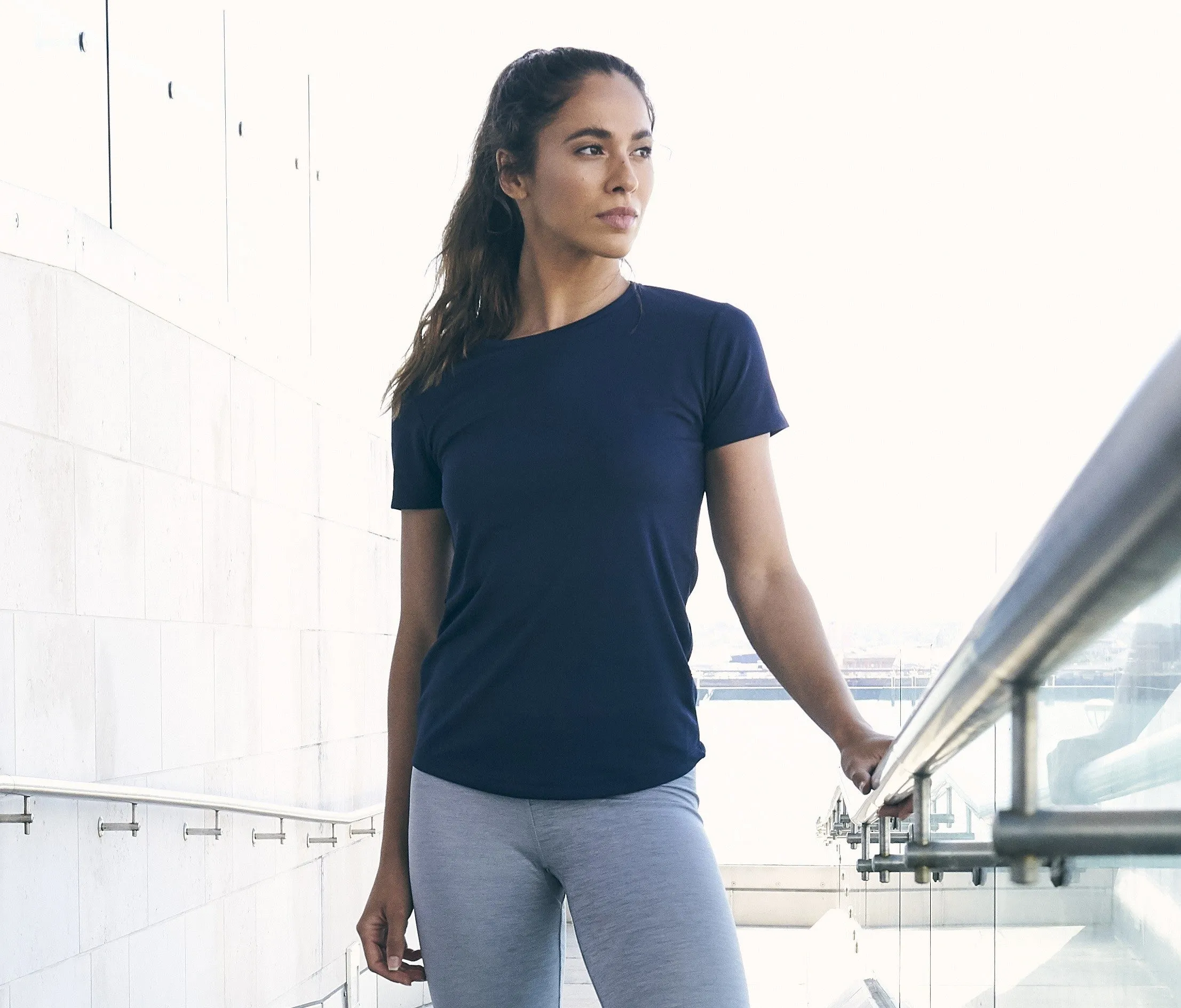 Ladies Recycled Cool T-Shirt | ARCTIC WHITE Warm Fit