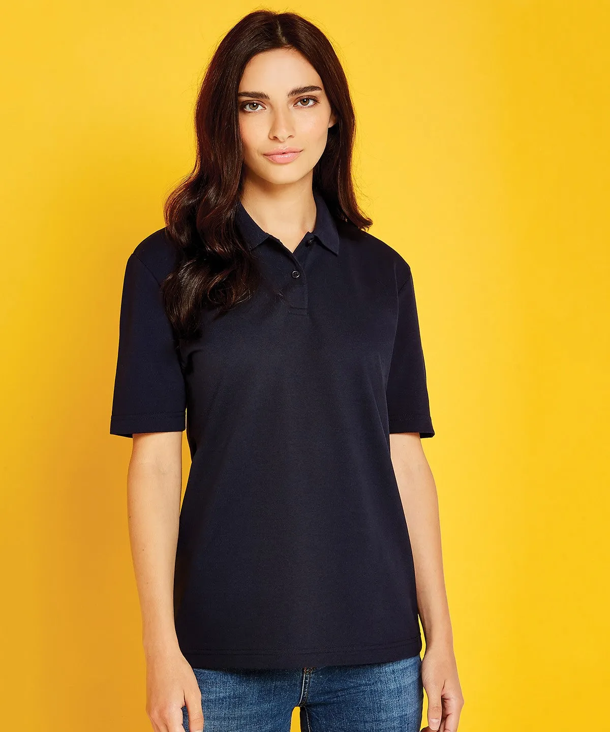 Soft Lining Ladies Regular Fit Workforce Pique Polo Shirt | BLACK