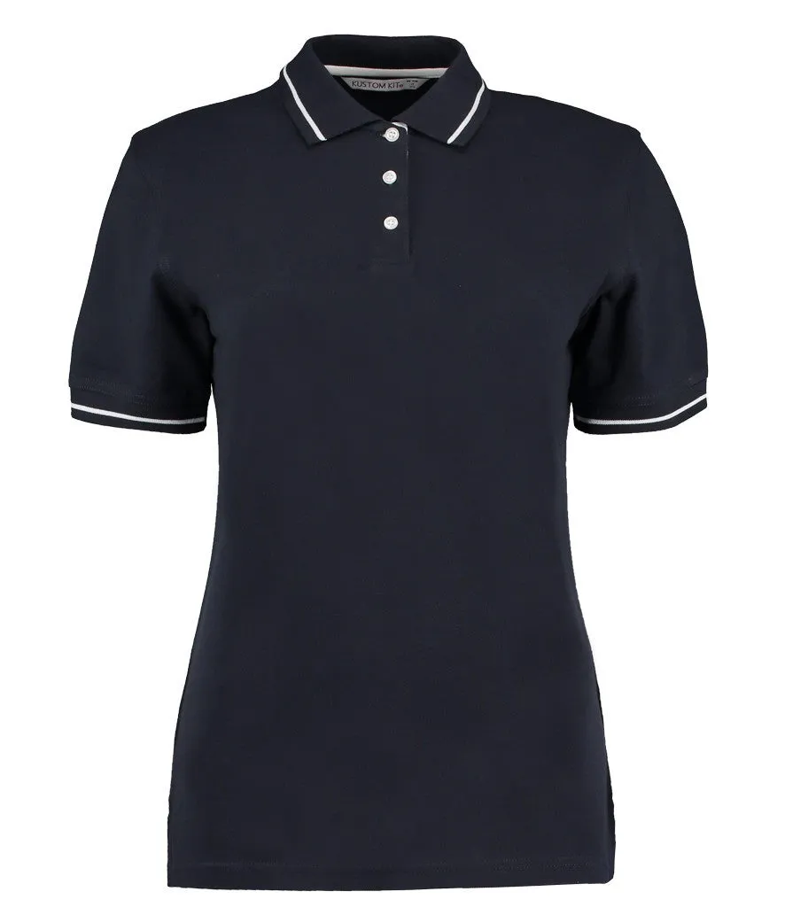 Pure Fit Ladies St Mellion Contrast Tipped Polo | NAVY/WHITE
