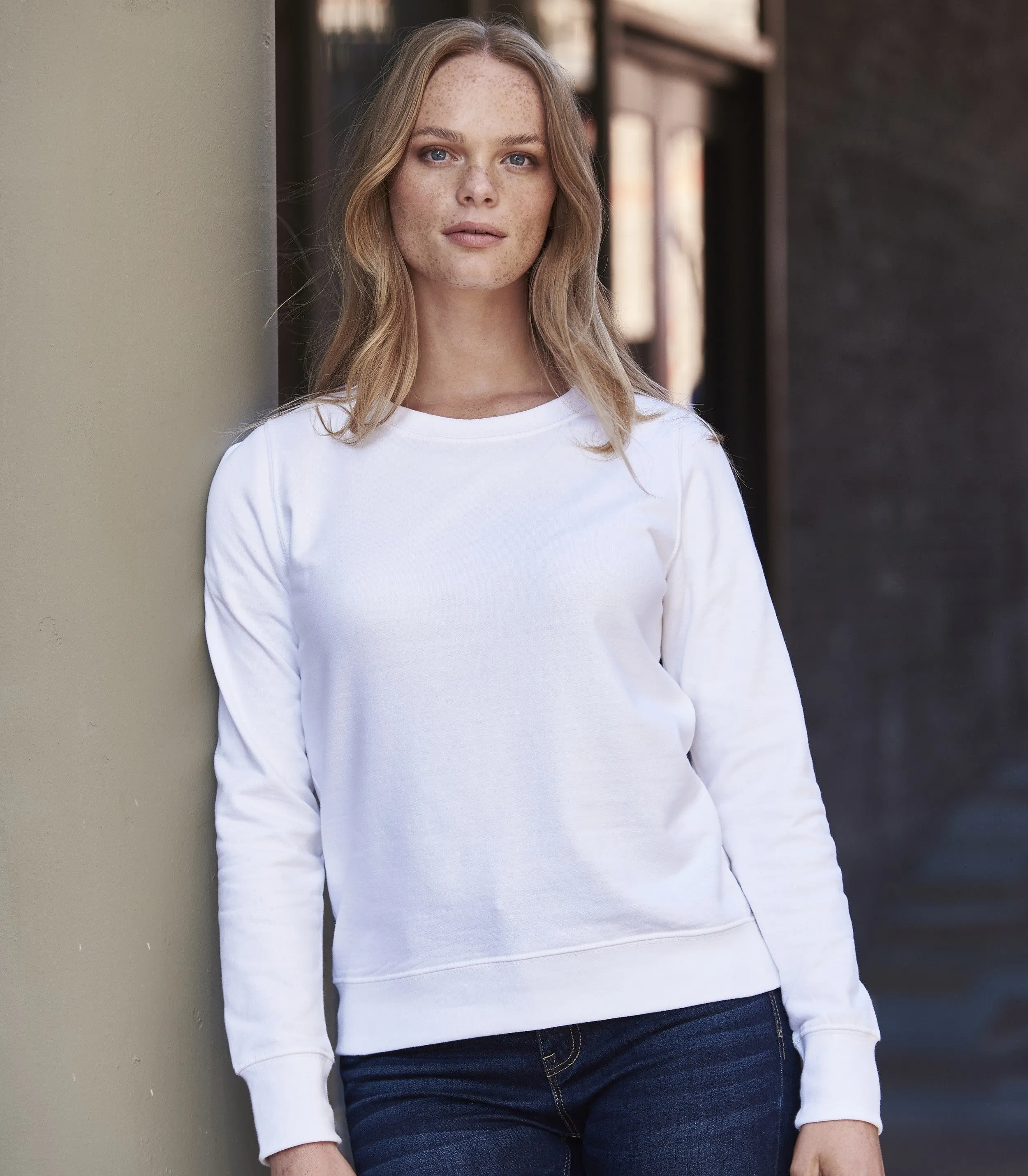 Ladies Sweatshirt | ARCTIC WHITE WaterResistant Coating ZeroRestrictionMobility