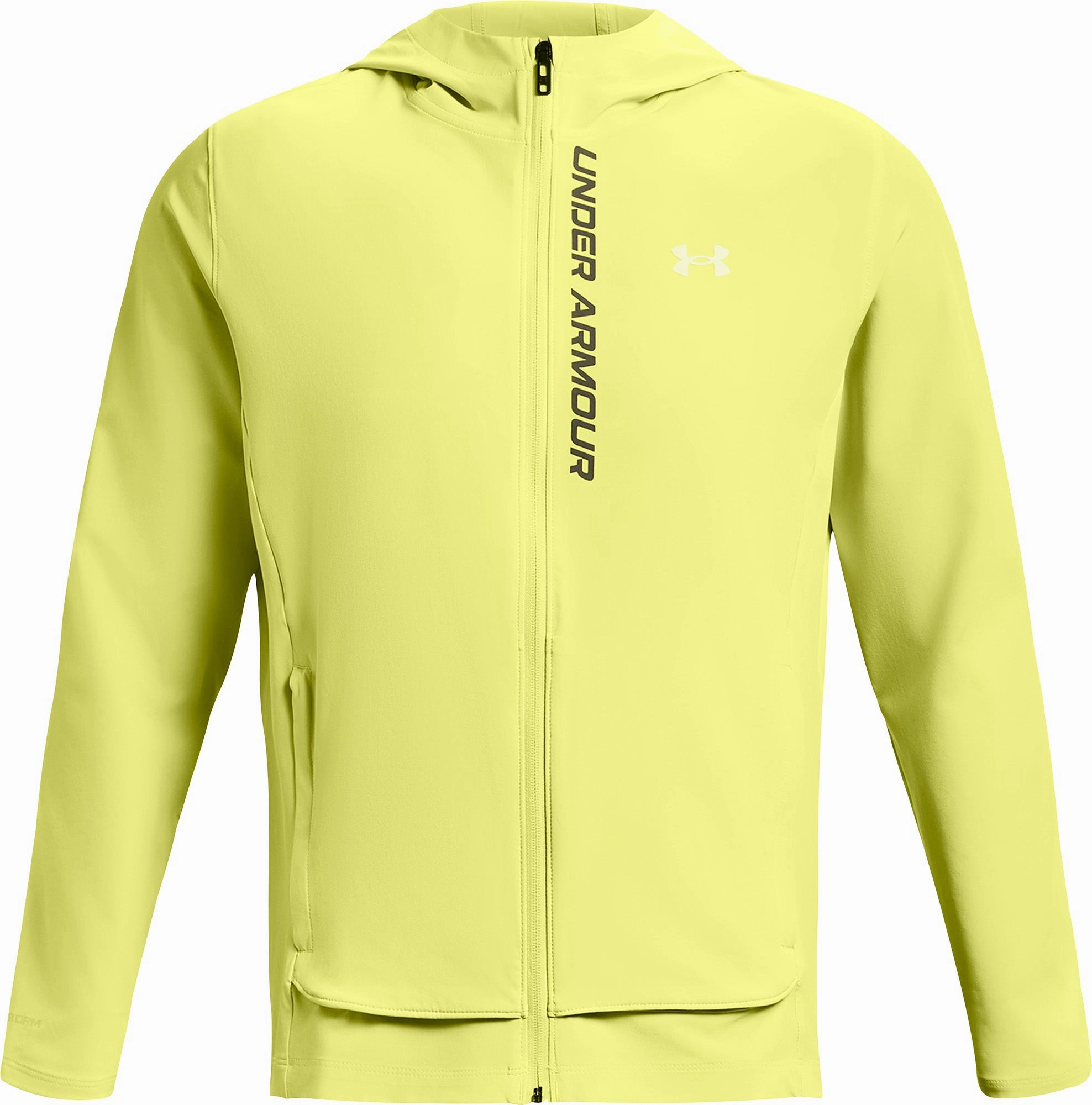 Under Armour OutRun The Storm Mens Running Jacket - Yellow skier FlexibleMovement