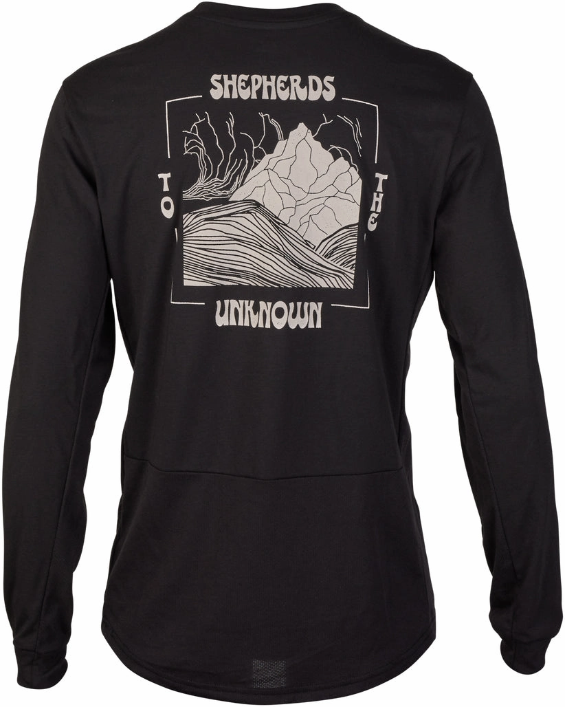 tour Fox Ranger Shepherds DriRelease Long Sleeve Mens Cycling Jersey - Black