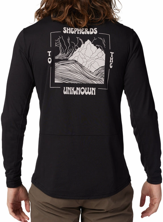 Fox Ranger Shepherds DriRelease Long Sleeve Mens Cycling Jersey - Black elastane zipper pull