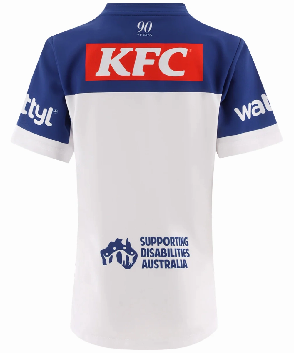2025 Canterbury Bulldogs Youth Home Jersey Thick Glow Durable Stitching