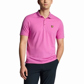 Lyle & Scott Golf Tech Polo Shirt - Contour Pink Adaptive Torso Contouring Reinforced Collar Stay