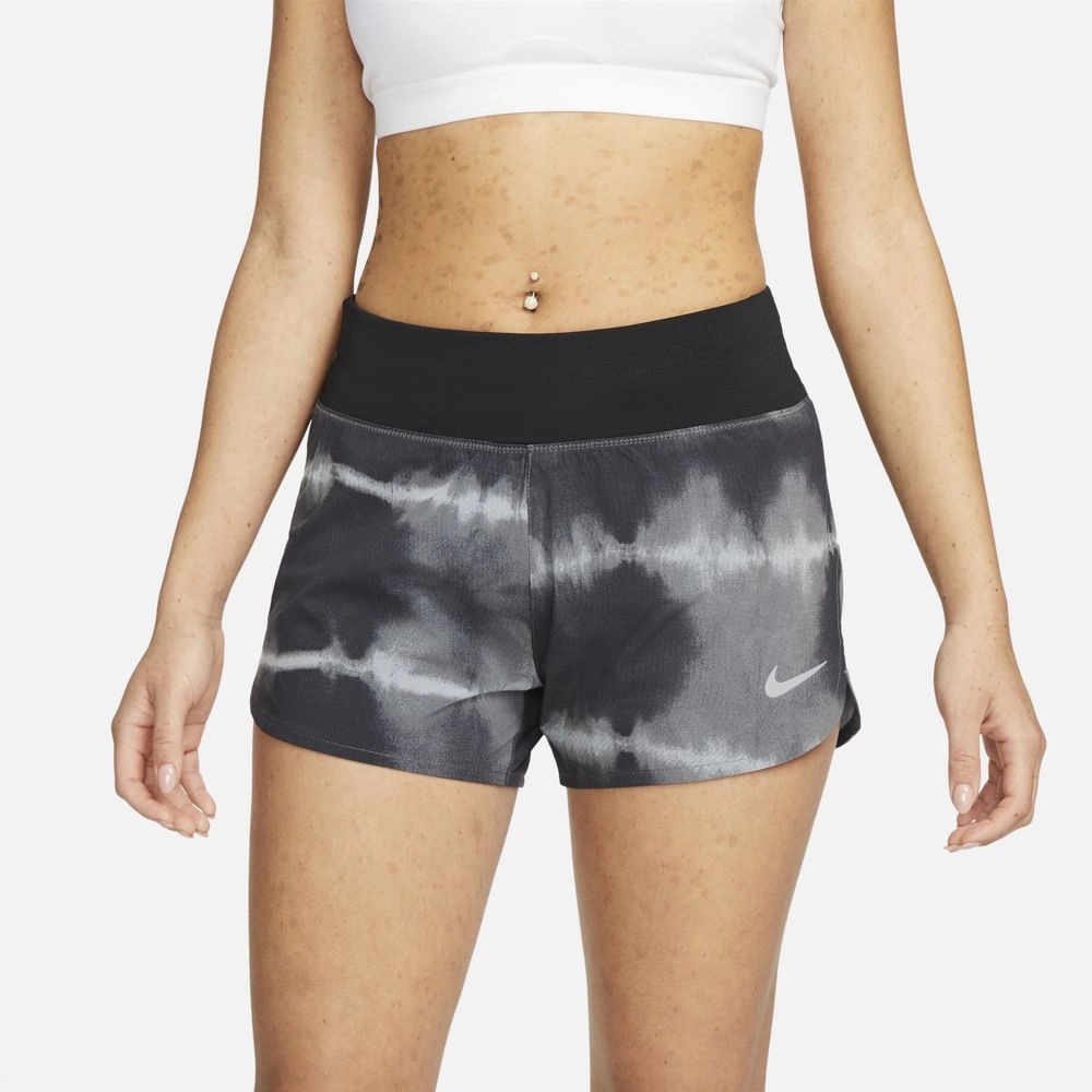 MachineWashable Fabric Nike Women's Dri-FIT Eclipse Printed Shorts Black / White