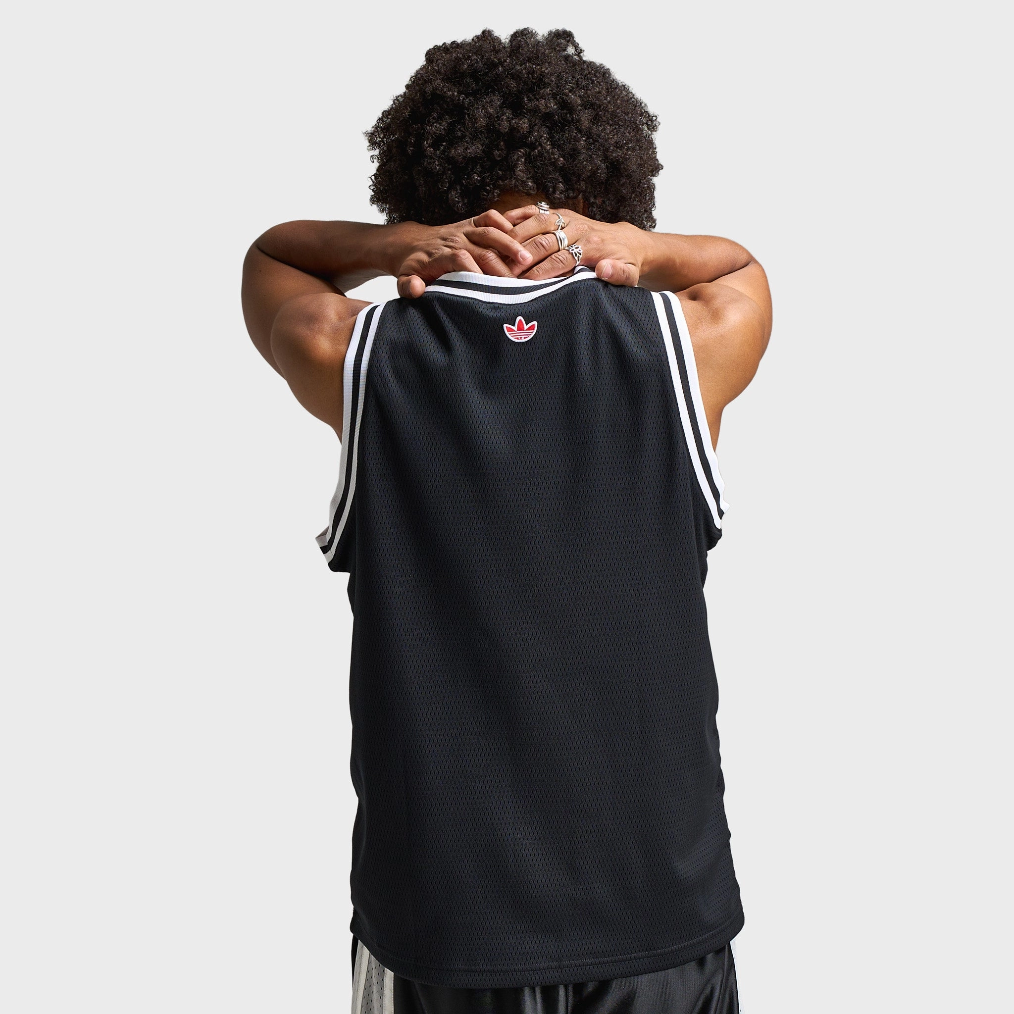 Reconfigurable Moisture Control Lining adidas Varsity Basketball Jersey / Black