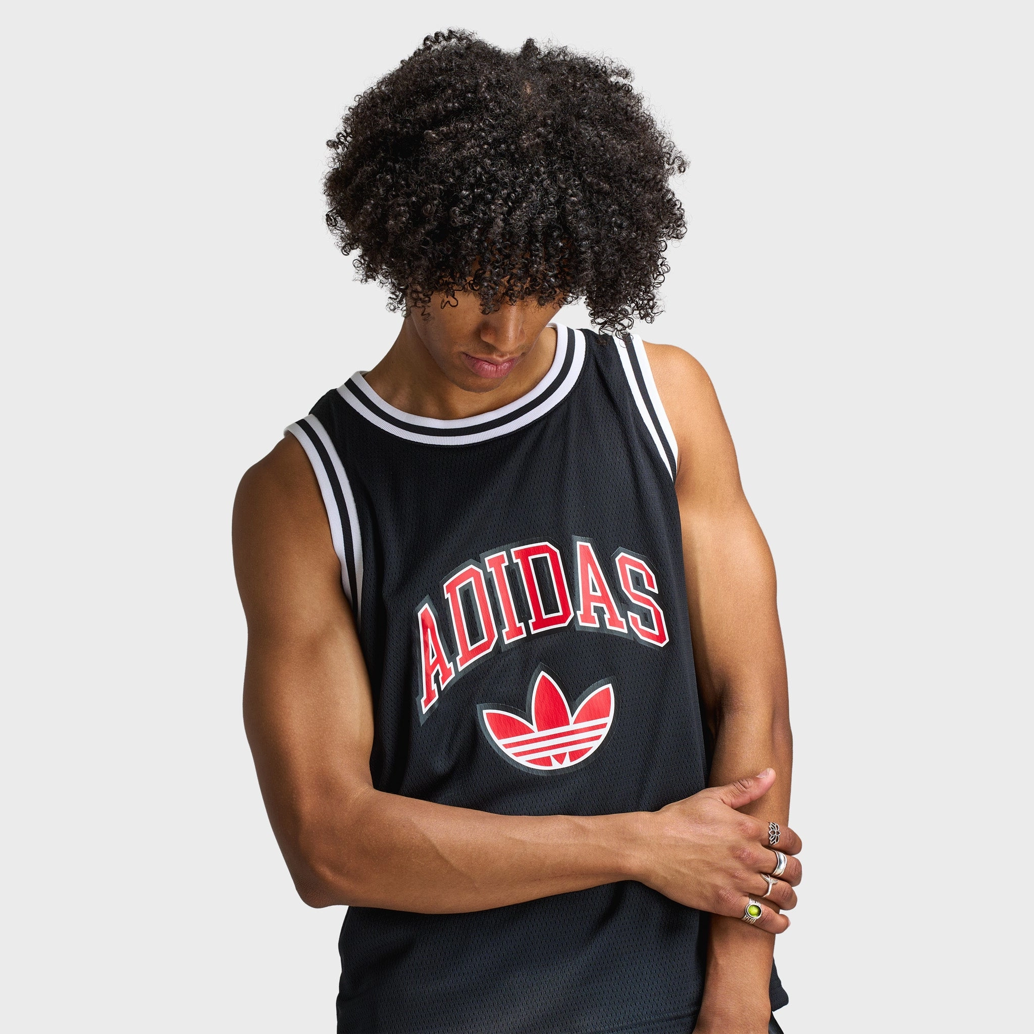 adidas Varsity Basketball Jersey / Black Urban Fresh