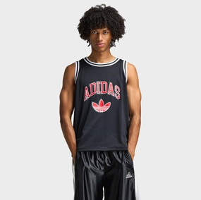 Drop Hem Compression Fit adidas Varsity Basketball Jersey / Black