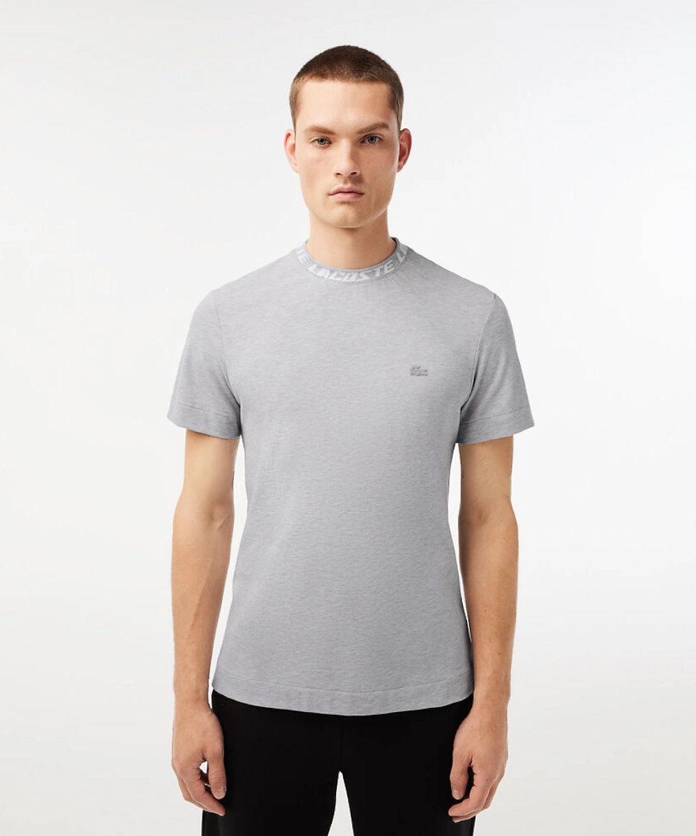 Focus Mood Tagless Design Lacoste Active Pique Tech Tee (Grey)