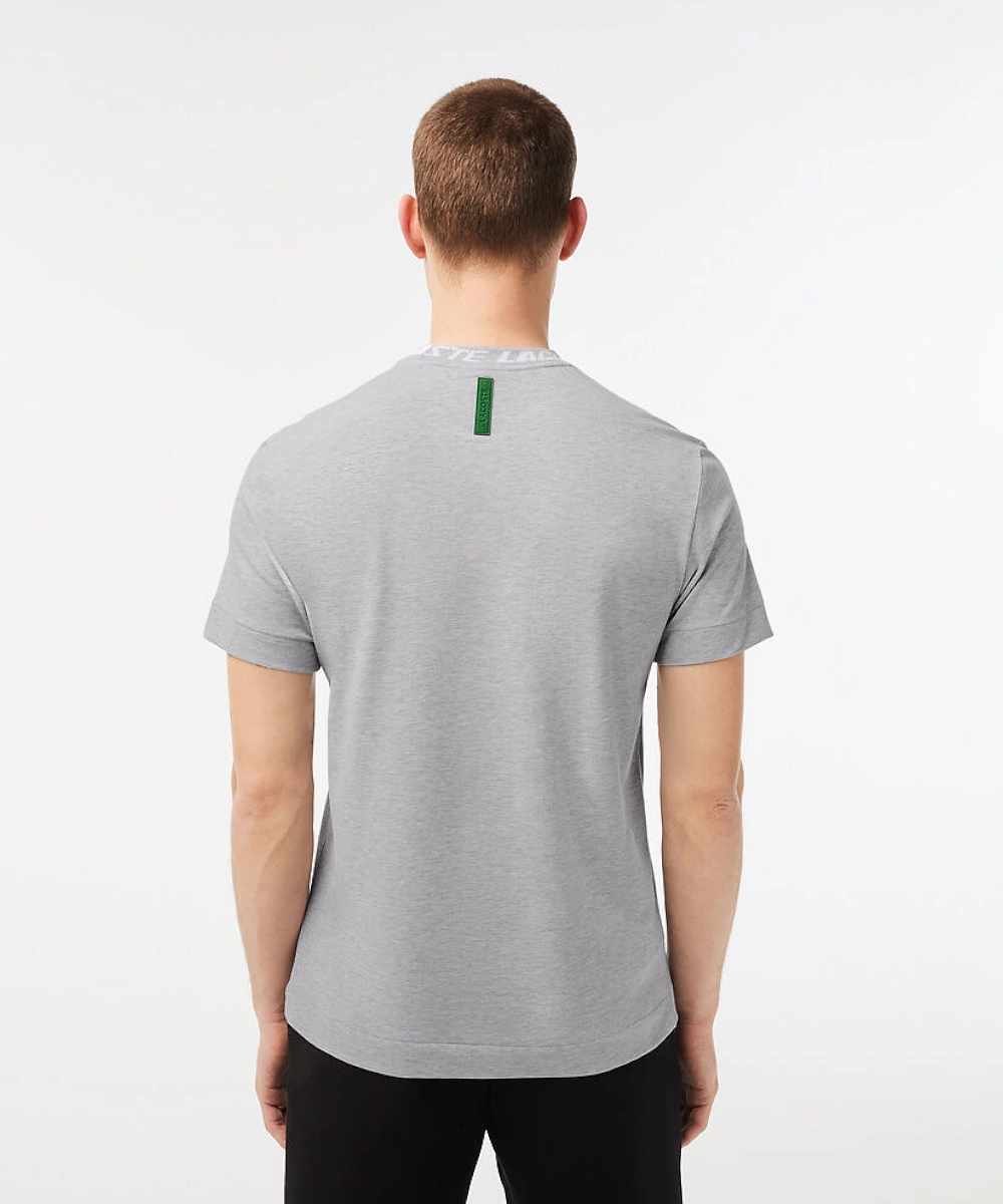 Lacoste Active Pique Tech Tee (Grey) Icon Glow NonIrritating
