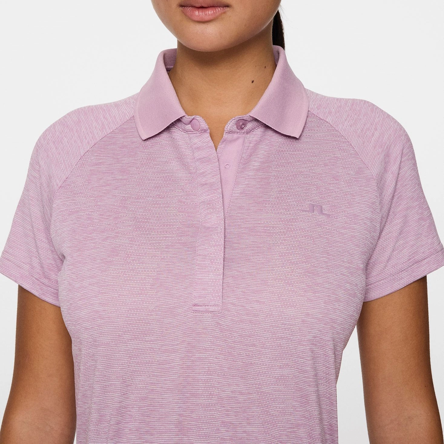 Golf Apparel J.Lindeberg Women's Minnie Golf Polo Shirt - Very Grape Melange