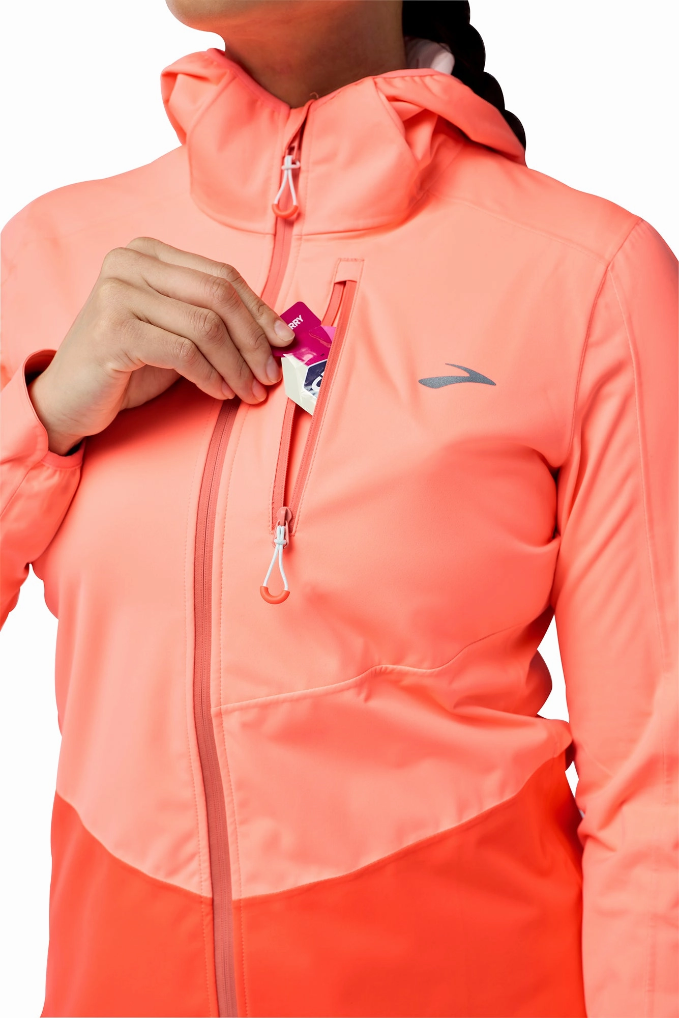 Cosmetics Brooks High Point 2.0 Waterproof Womens Running Jacket - Orange