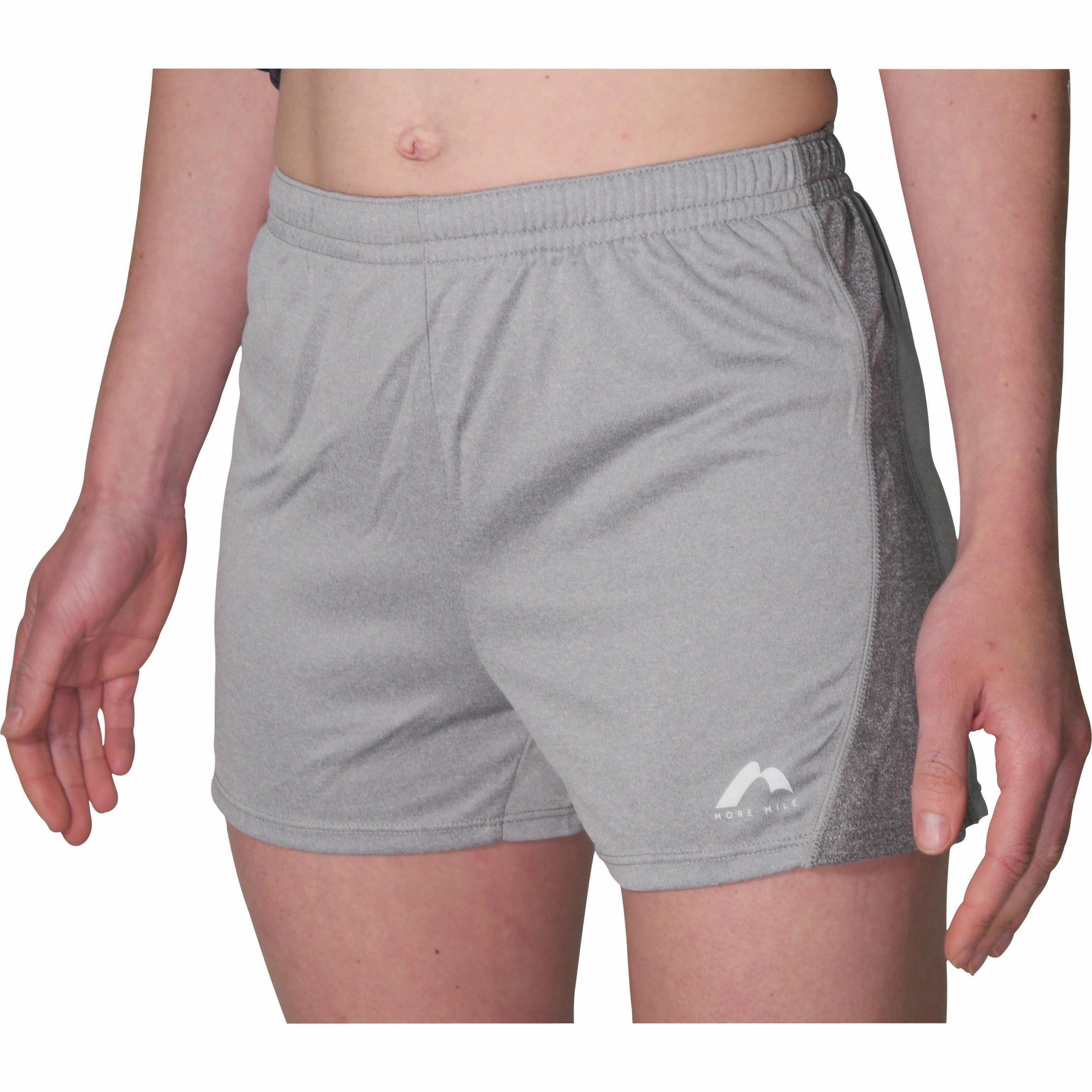 More Mile Marl Jersey Womens Training Shorts - Grey loop wallet