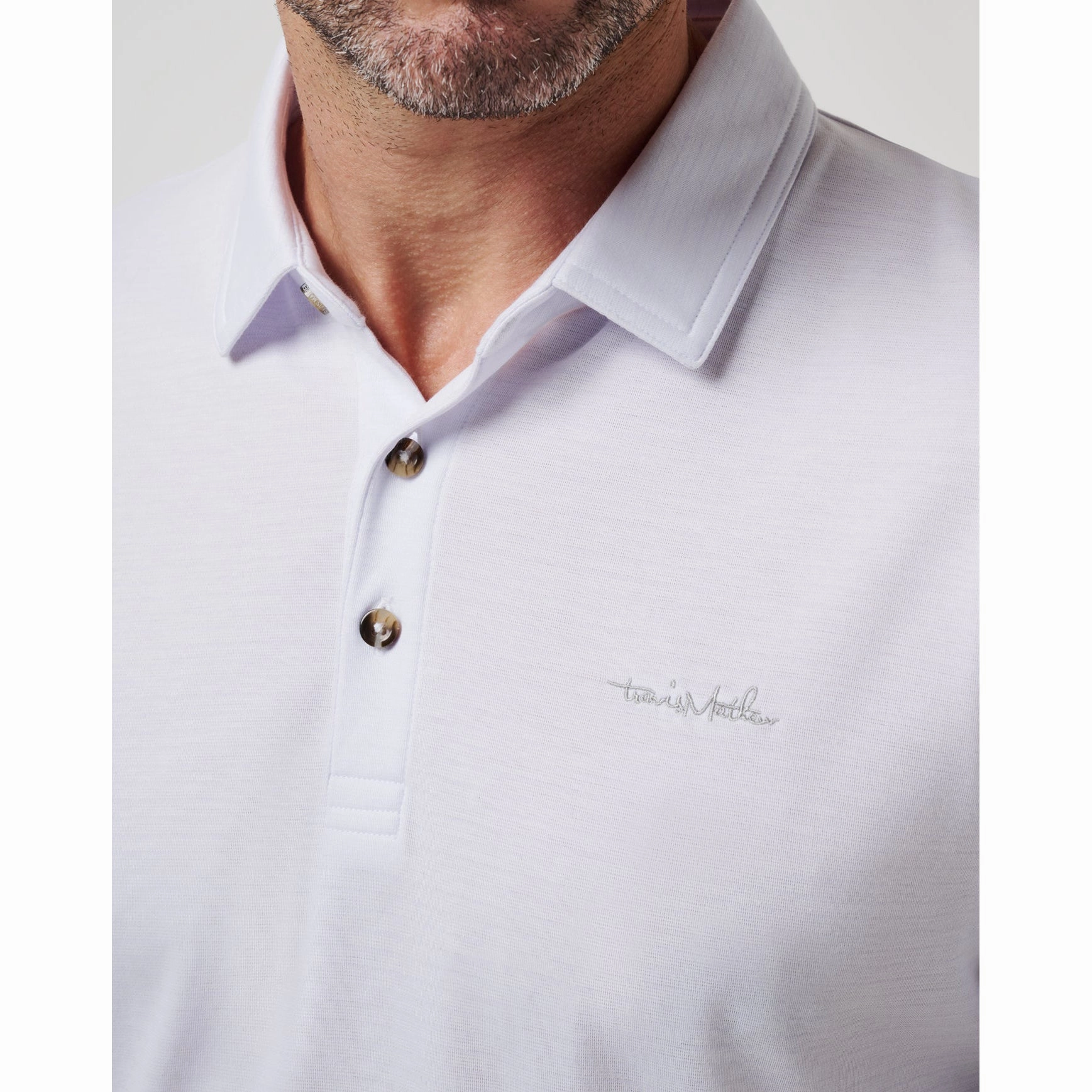 Breathable fabric Travis Mathew The Zinna 2.0 Golf Shirt - White