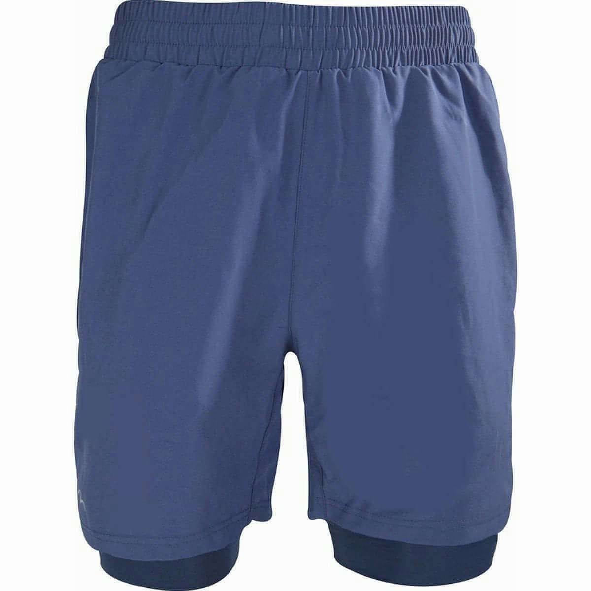LaserCut Perforations convenience More Mile Core 2 In 1 Mens Running Shorts - Blue