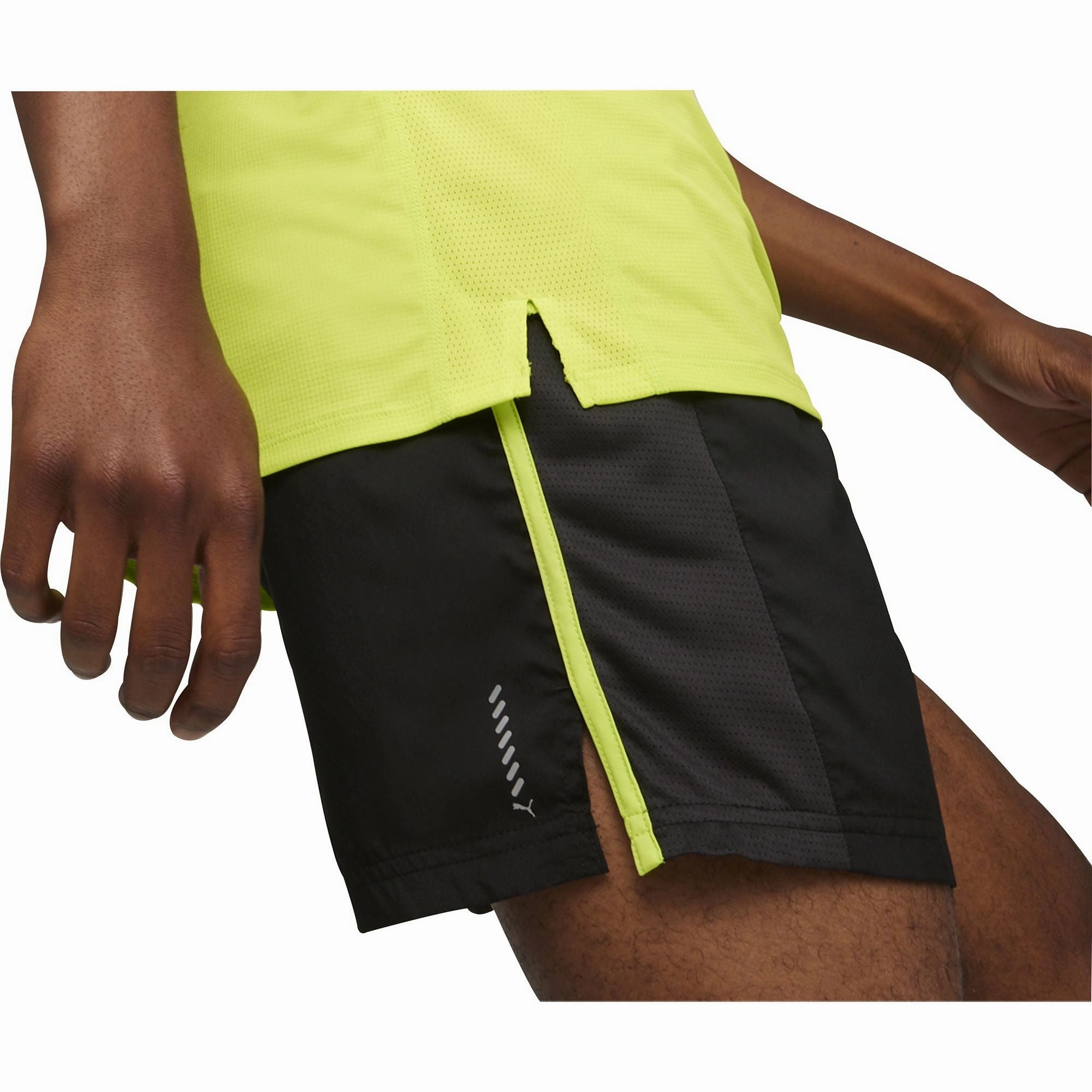 Yarn Dyed Pattern soccer uniform Puma Run Favourite Velocity 5 Inch Mens Running Shorts - Black