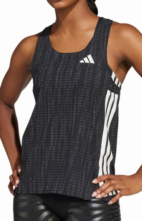 adidas Adizero Womens Running Vest Tank Top - Black petite - plus size non standard