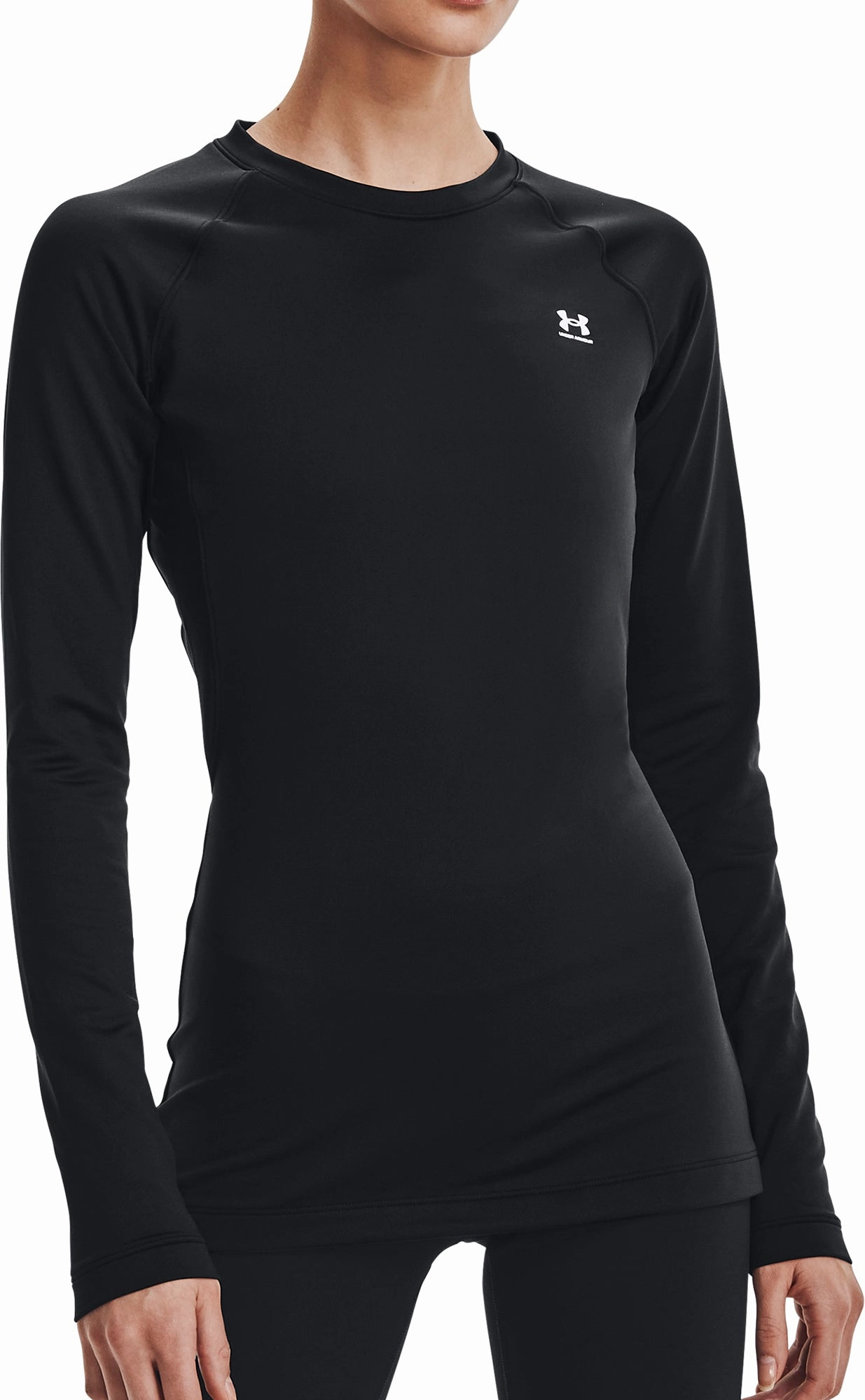 Horizontal Stability Rails Sunny day outfit Under Armour ColdGear Authentics Long Sleeve Womens Running Top - Black