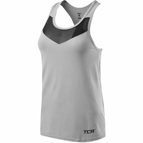TCA MeshLuxe Womens Running Vest - Grey DualLayerVentilation SeamlessConstruction