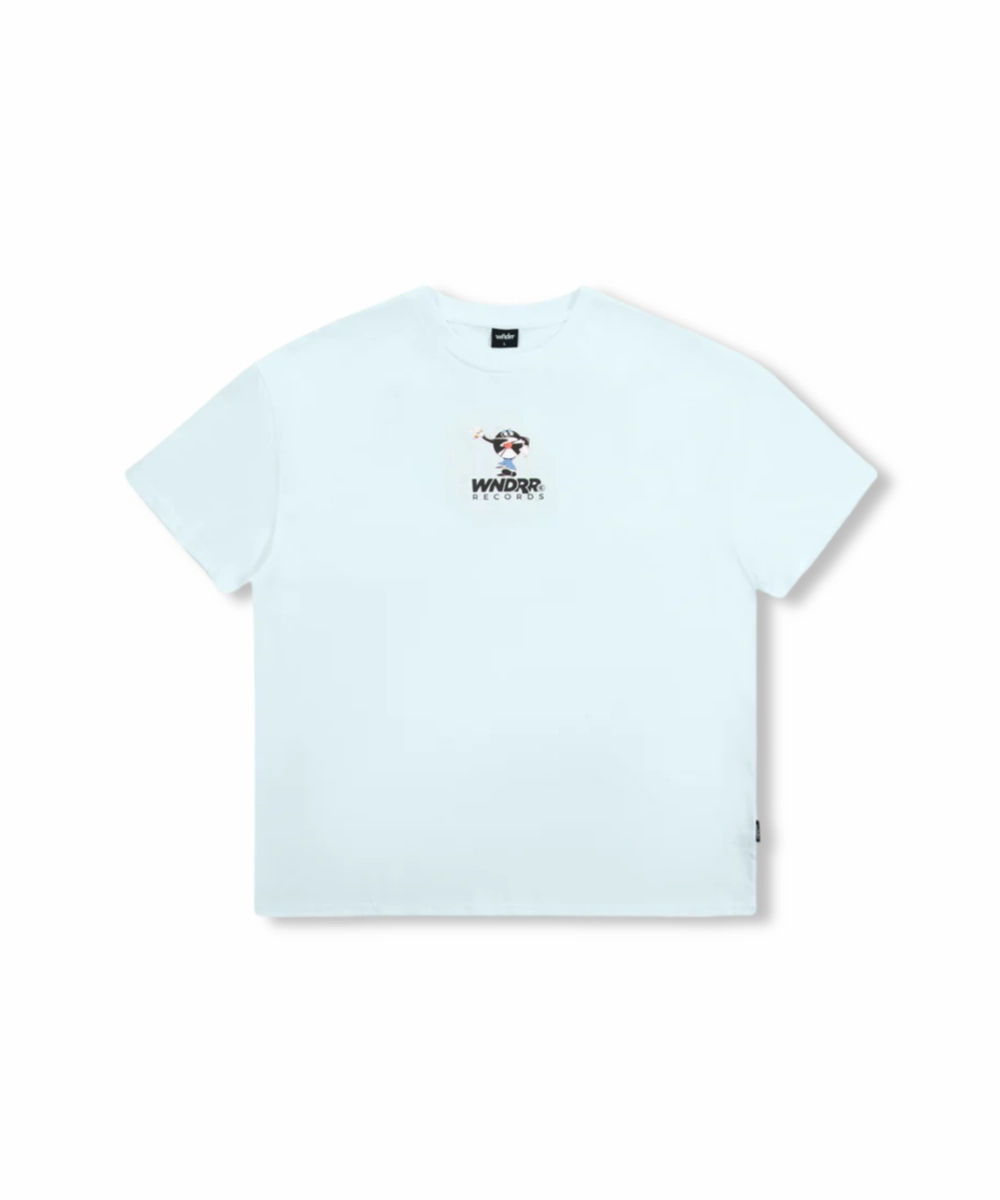 WNDRR Like That Box Fit Tee (Baby Blue) Feather Glow