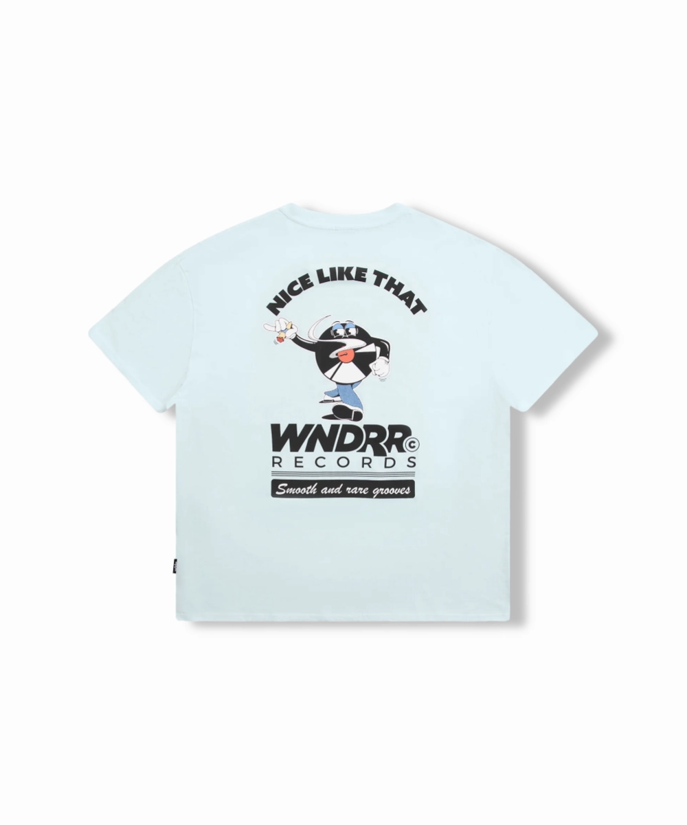 WNDRR Like That Box Fit Tee (Baby Blue) british retro