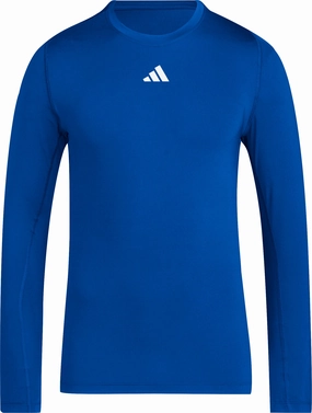Metal Core Bold Core adidas Tech-Fit Long Sleeve Mens Training Top - Blue