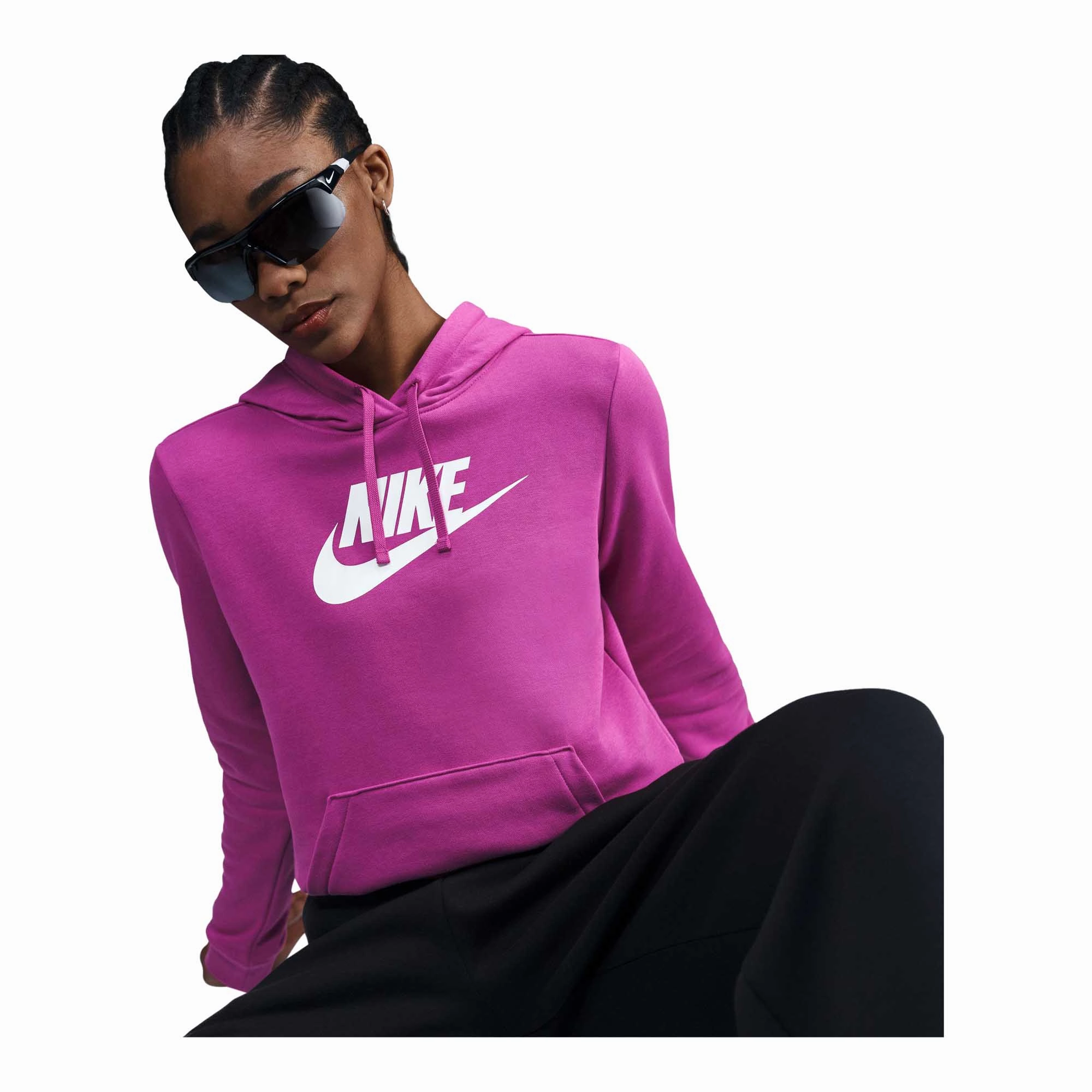 River Flow DoubleStitched Nike Sportswear Club Fleece Women's Logo Pullover Hoodie