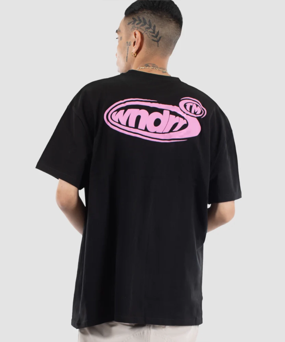 WNDRR Reflex Box Fit Tee (Black) Lightweight Fabric FadeResistant Dye