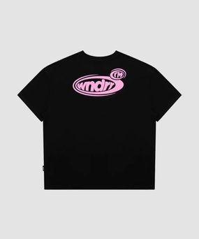 WNDRR Reflex Box Fit Tee (Black) Feather Glow