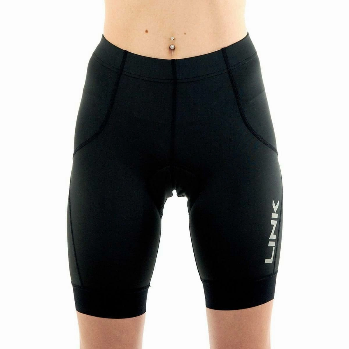 Link Ride Womens Cycling Shorts - Black Nail polish Quick Dry Inner Layer