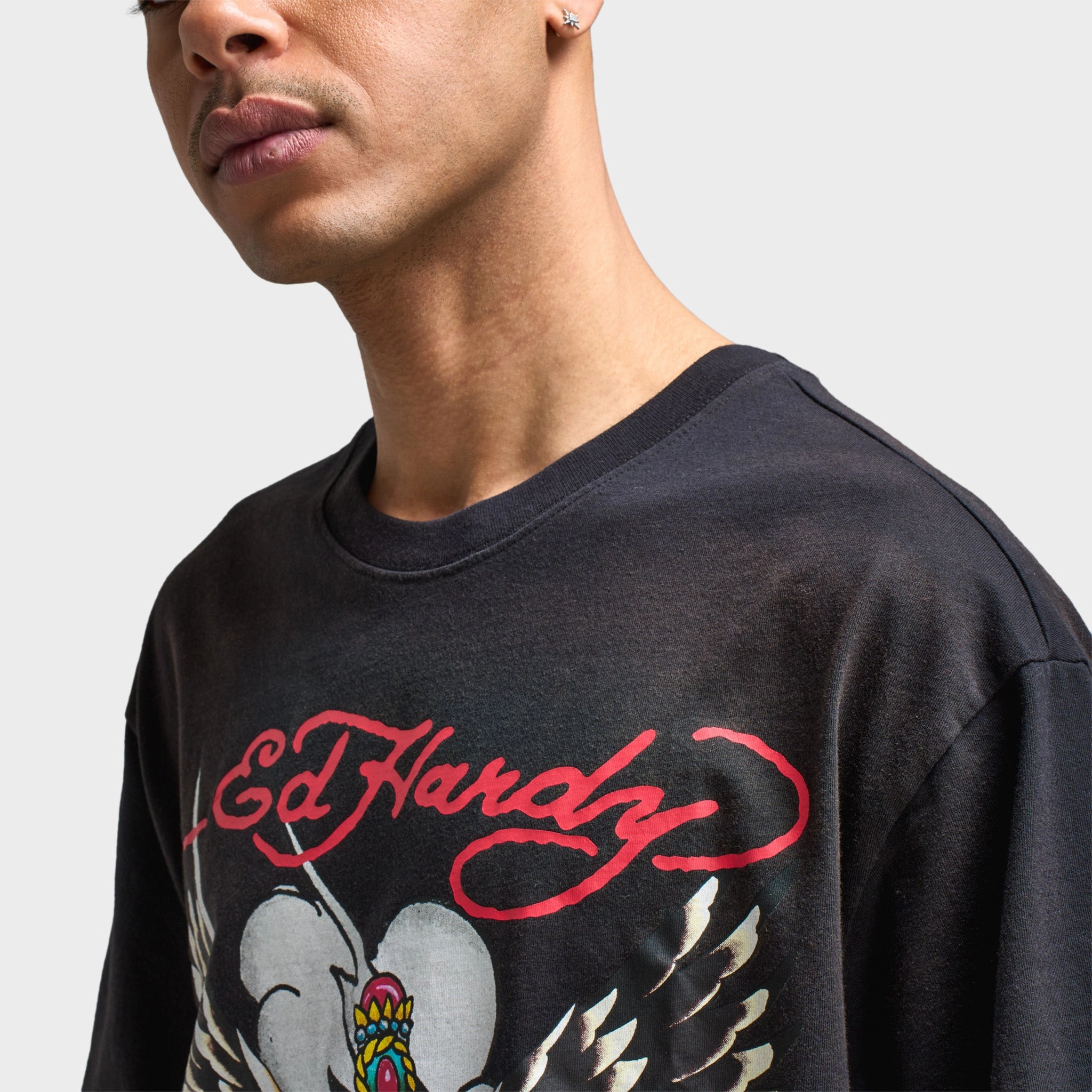 Ed Hardy Vintage '77 Eagle Graphic T-Shirt / Black harsh environment use