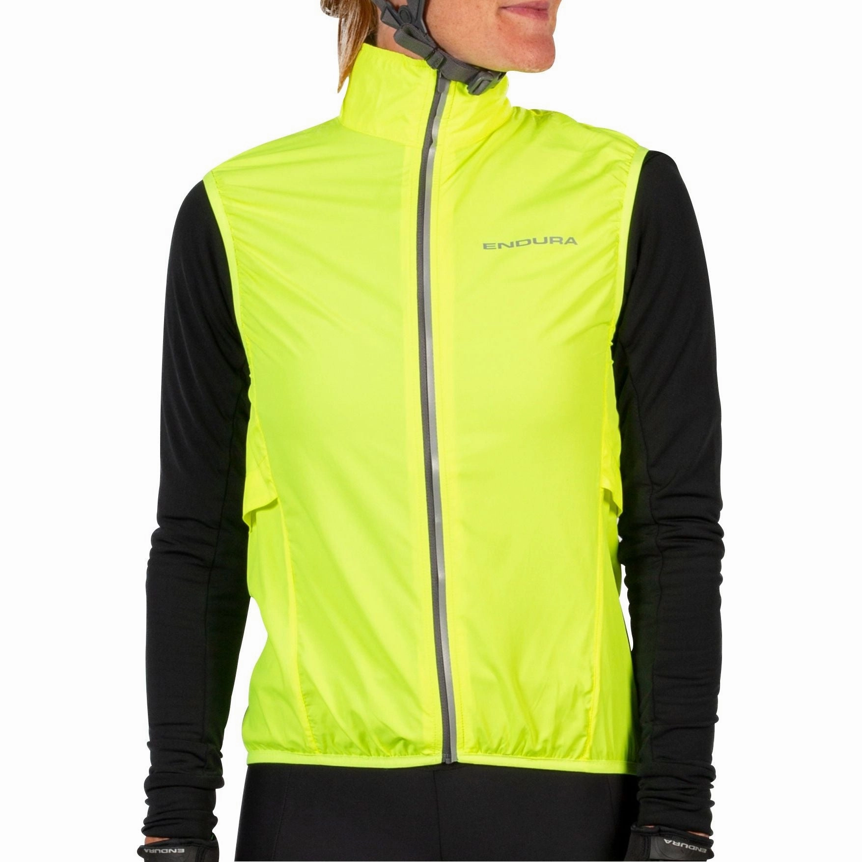 Endura Pakagilet Womens Cycling Gilet - Yellow Quilted Stitching