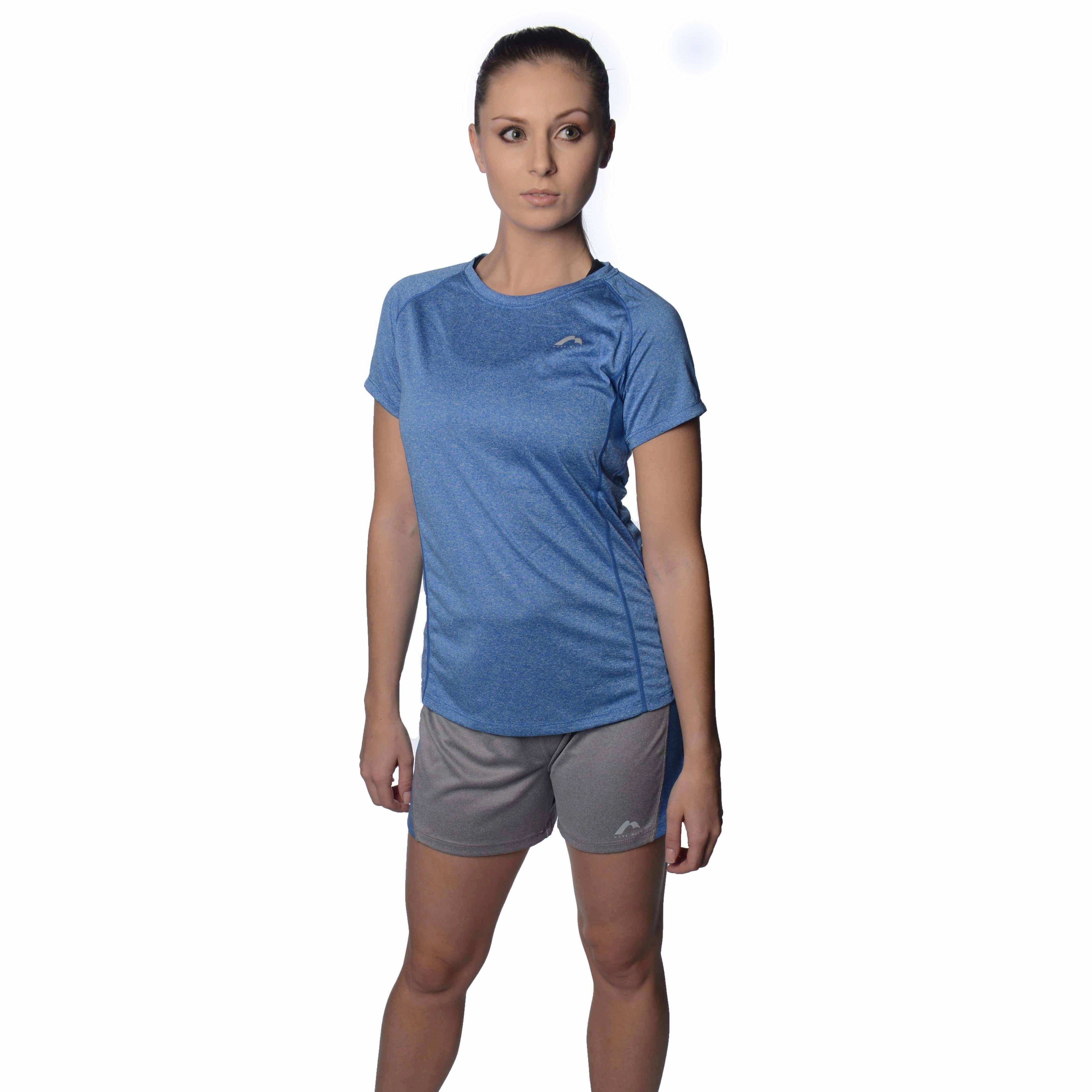 More Mile Marl Jersey Womens Training Shorts - Grey All Day Comfort belt