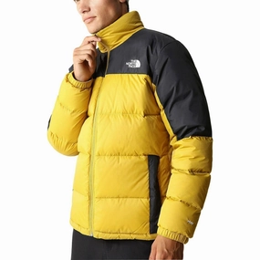 The North Face Diablo Mens Down Jacket - Yellow Windbreaker Inspired Fit Adjustable Belt