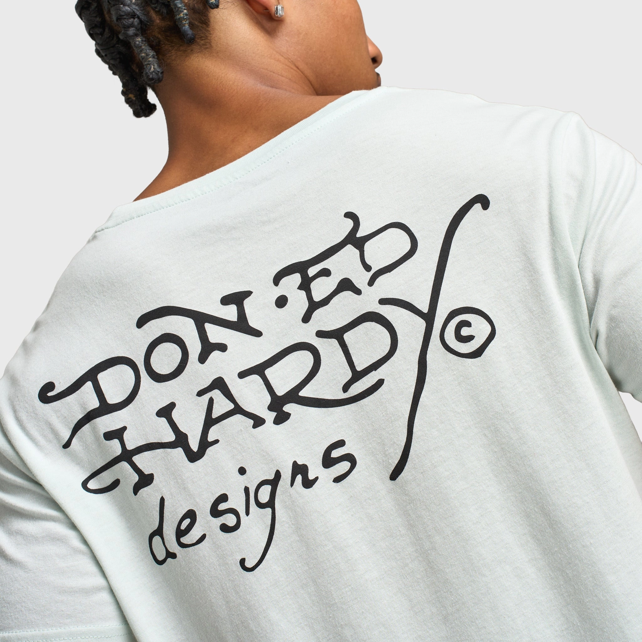 Minimal Comfort Ed Hardy Heart Hand T-shirt / Arctic Blue