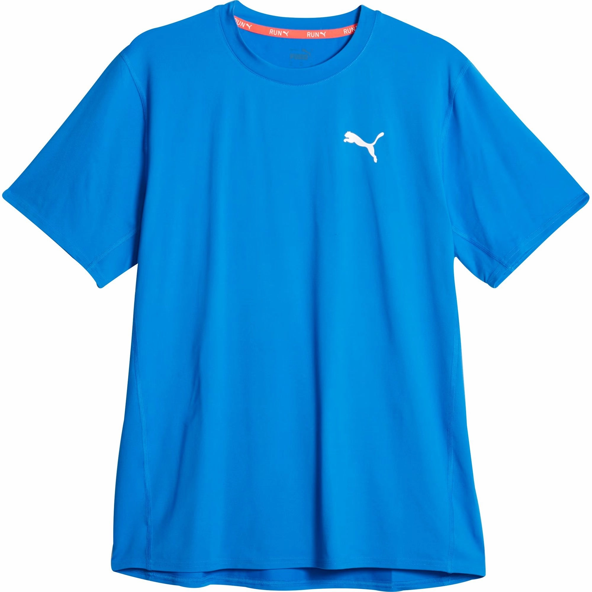 SeamlessSidePanels Puma Cloudspun Short Sleeve Mens Running Top - Blue