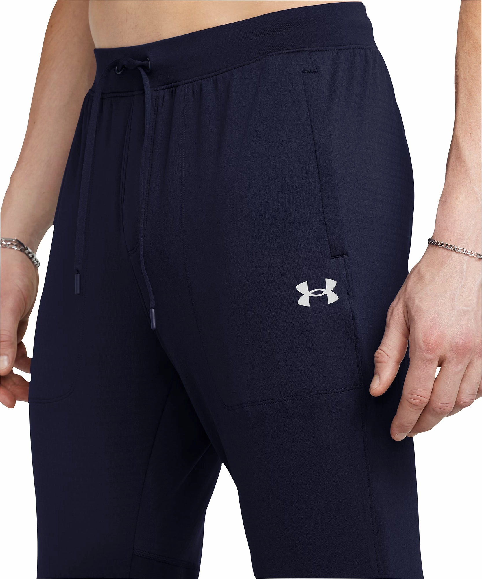 Modern Waist Under Armour Vanish Cold Weather Mens Running Track Pants - Blue