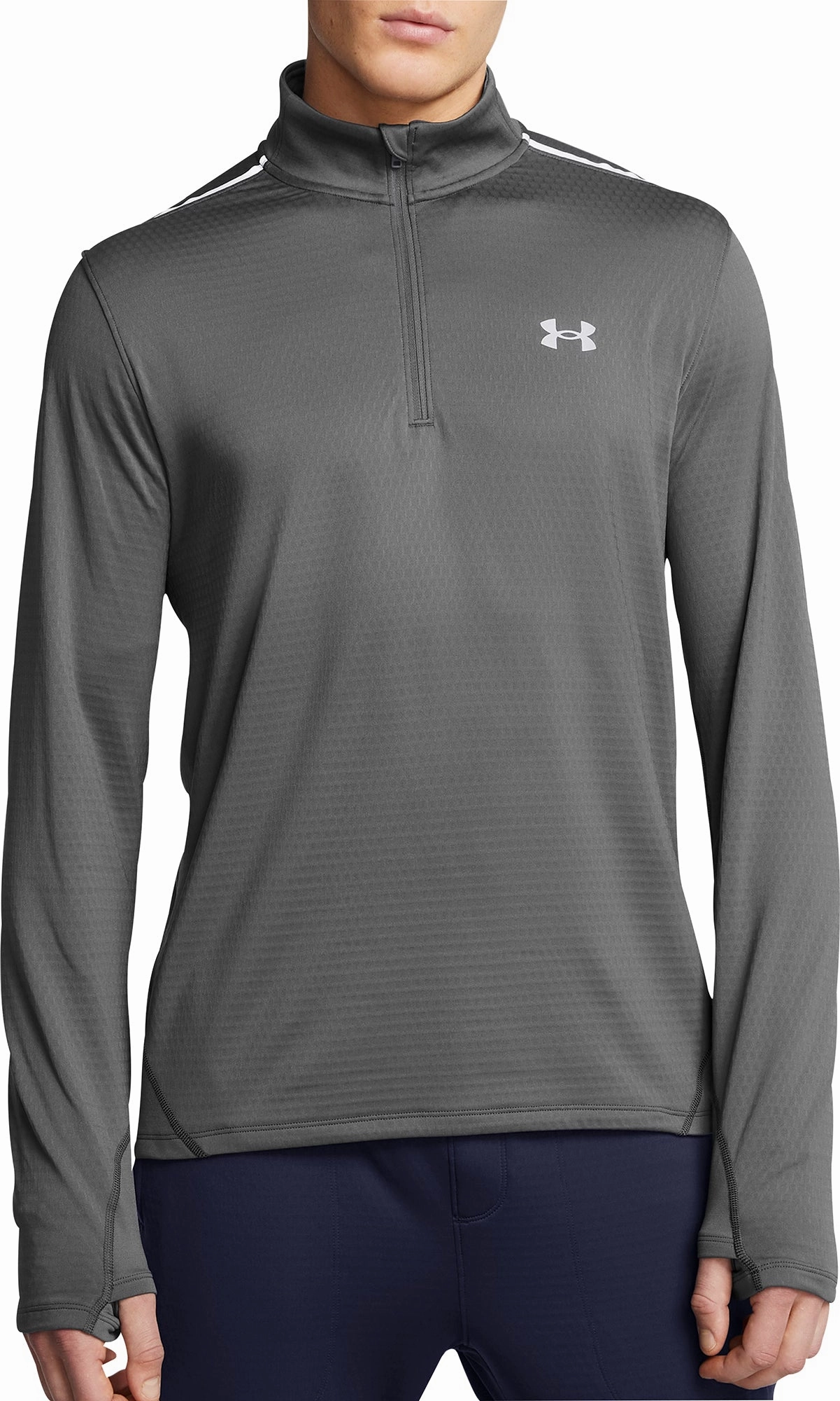 Ring Compact Under Armour Vanish Cold Weather Half Zip Long Sleeve Mens Running Top - Grey