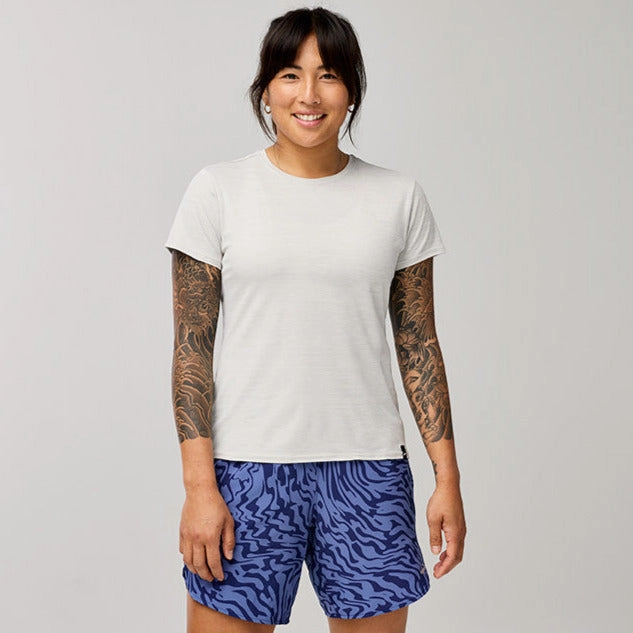 Brooks Women's Luxe Short Sleeve Cozy Layer Casual Blouse